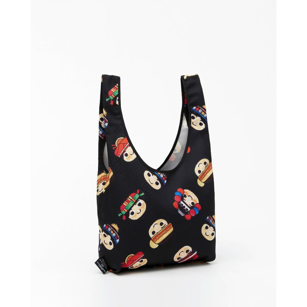 DoiTung กระเป๋าผ้า Hilltribe Motif Black M