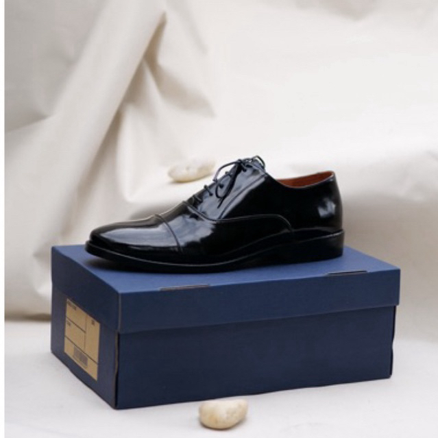 Captoe oxford black semi premium รองเท้าแบบผูกเชือกออคฟอด คุณภาพเกินราคาคอนเฟิร์ม