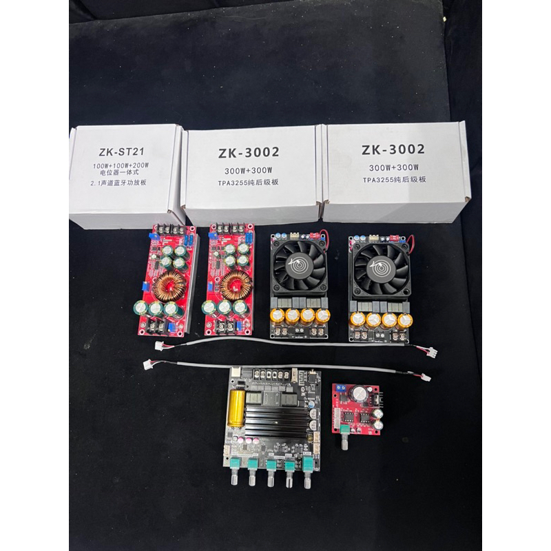 ชุดแอมป์ประกอบเองชุดใหญ่เต็มระบบ กลาง แหลม เบส อัดได้ ไม่มีตัด st21 บิดโมโน พ่วงซับ3002 ใช้กับระบบให