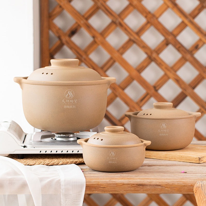 ทนอุณหภูมิสูงดินเผาปั้นดินเคลือบ Casserole / Stewpot ก๊าซครัวเรือนซุปทรายขนาดเล็กและข้าวเปิดไฟความจุขนาดใหญ่ไม่เคลือบ