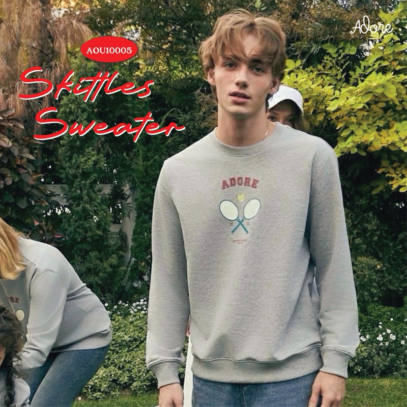 ADORE2112 AOU10005 : SKITTLES SWEATER เสื้อสเวตเตอร์แขนยาว ชุดครอบครัว เสื้อกันหนาว