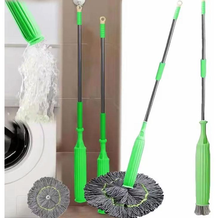 Yihan ไม้ถูพื้นพร้อมผ้าแบบบิดน้ำในตัว สะดวกไม่เลอะมือ ผ้าขนาดใหญ่ ด้ามสแตนเลส รุ่น 203G-120