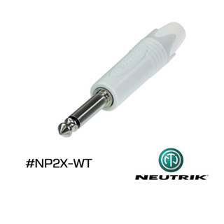 หัวแจ็คโมโนสีขาว Neutrik นิวทริค NP2X-WT , NP2XBWT