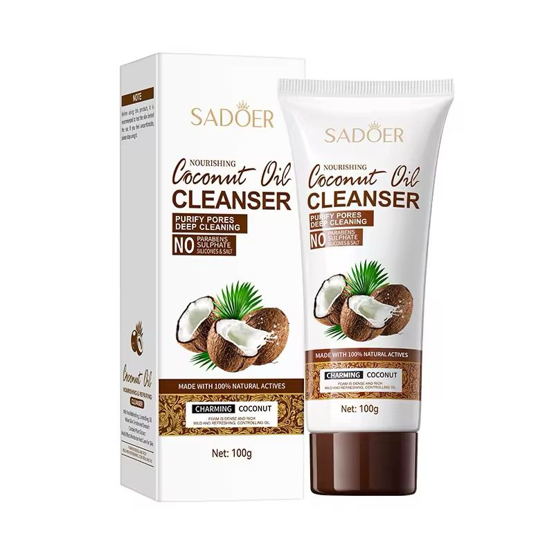 N623 โฟมล้างหน้าน้ำมันมะพร้าว Sadoer Coconut Oil Cleanser โฟมล้างหน้ามะพร้าว ให้ผิวขาวใส เนียนนุ่ม 100 g.