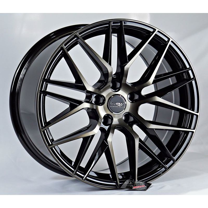 ล้อแม็กซ์ SSW S348 Vorsteiner สีดำแลคชา 8-17นิ้ว 4รู100 ET38