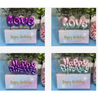 😍COD😍เทียนวันเกิด Happy Birthday เทียนLOVE สีพิเศษ(พร้อมส่ง)