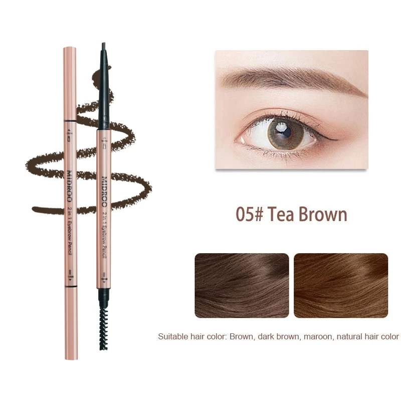 [New ❗]✨ดินสอเขียนคิ้ว Tea Brown สินค้าใหม่มีไม่มากนัก❗ ดินสอเขียนคิ้วสองหัว กันน้ำ หลักฐานเหงื่อ ติดทนนานไม่เวียนหัว✨