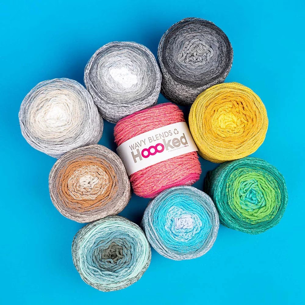 Hoooked Wavy Blends ไหมสีเหลือบ ขนาด 250g