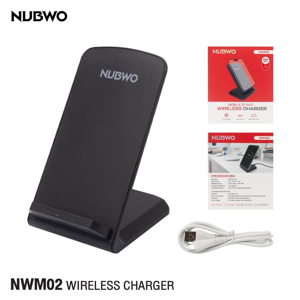 NUBWO MOBILE STAND WIRELESS CHARGER 15W MAX (NWM02)