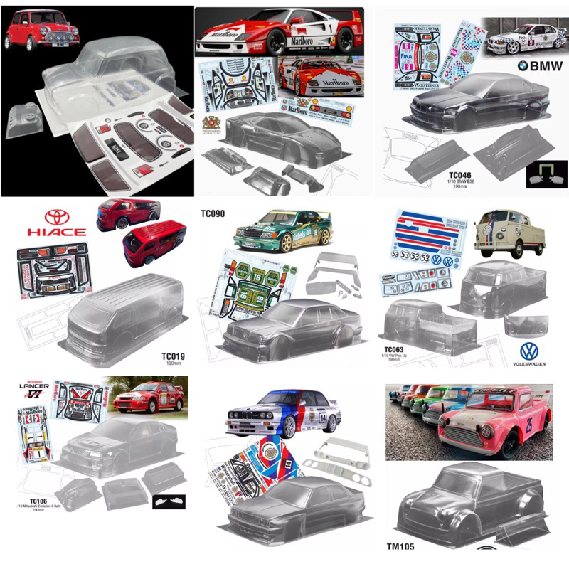1/10 rc bodyบอดี้ 🔥รถบังคับ tamiya ทามิย่า 🇯🇵PVC transparent car shell wheelbase
