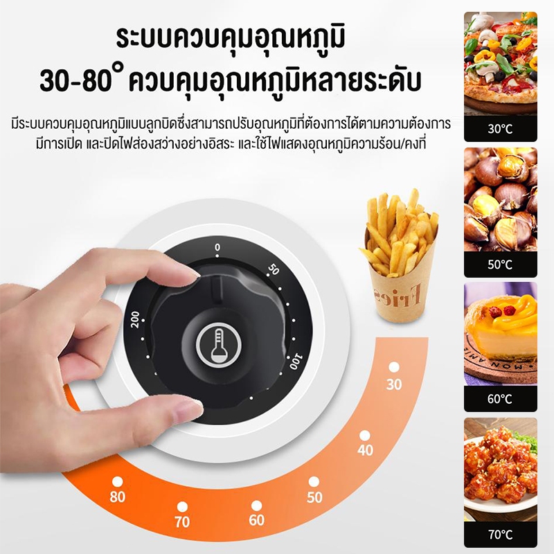 BUGUWU ตู้โชว์อุ่นอาหาร ตู้อุ่นร้อน ตู้โชว์พาย ตู้อุ่น  ตู้ร้อนโชว์อาหารเชิงพาณิชย์ ตู้ฉนว ชั้นเดียว - รูปที่ 4