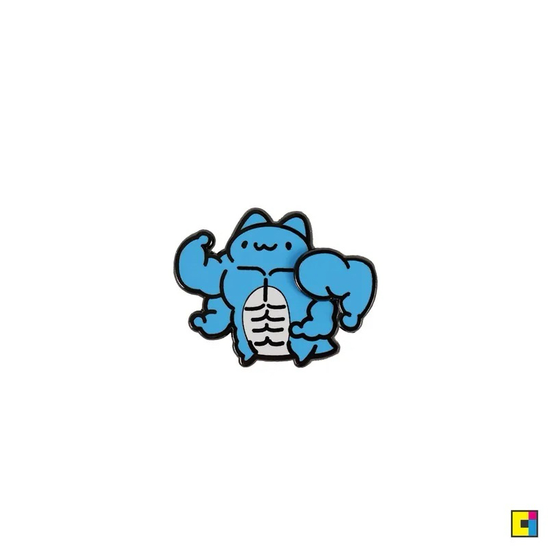 🩵[Bugcat Capoo]🩵พินเข็มกลัด Muscle Man Capoo Flexing Wobble Badge