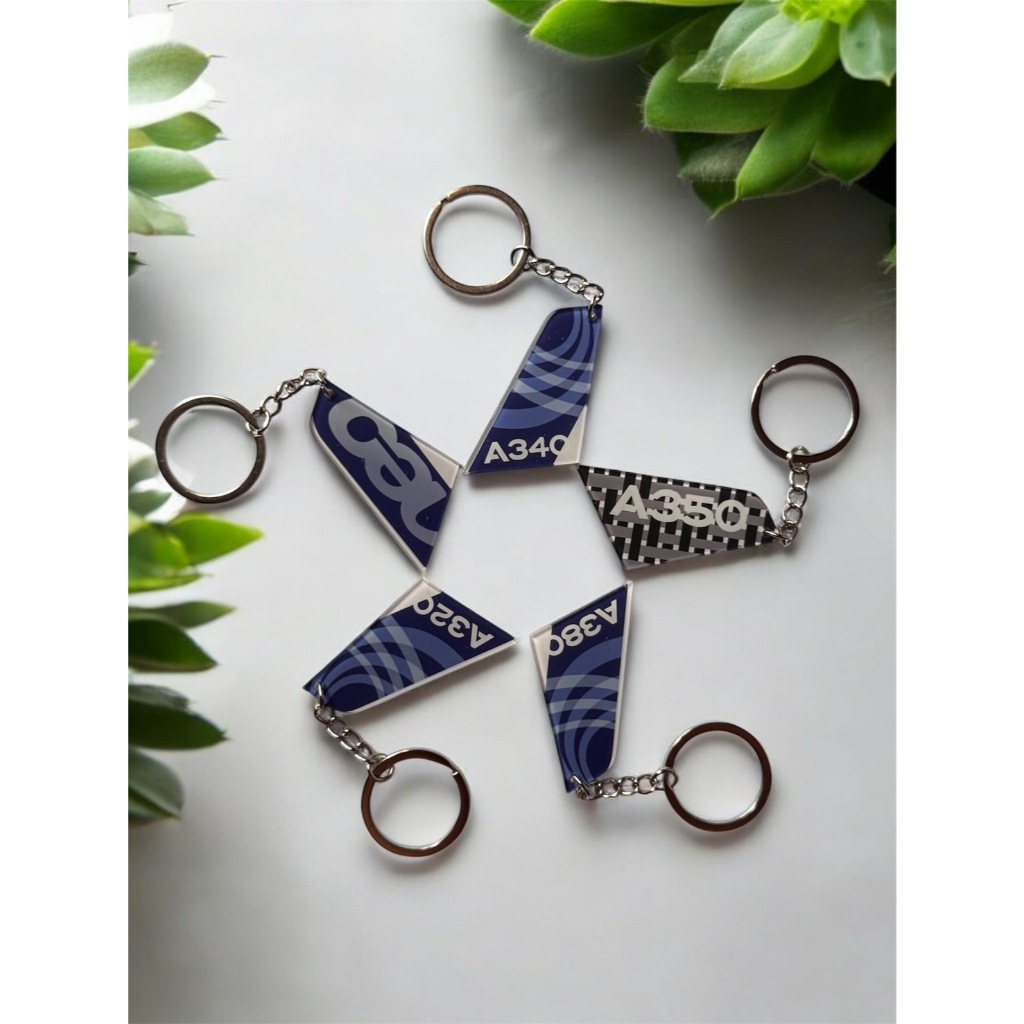 Airbus Air-tail พวงกุญแจ NEO A320 A340 A350 A380 หางเครื่องบิน แท็กติดประเป๋า ติดกุญแจ สไตล์ Airbus