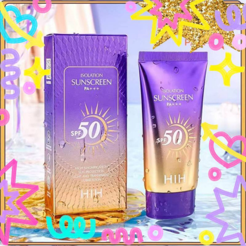 HIH Isolation Sunscreen SPF50. ครีมกันแดด กันแดด whitening กันแดดม่วง