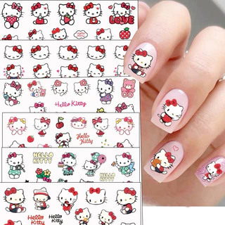 Kitty สติ๊กเกอร์ติดเล็บ ใช้ตกแต่งเล็บ ลายคิดตี้ มิกกี้