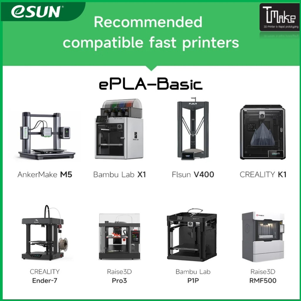 eSUN ePLA-Basic Super Speed PLA for High Speed 3D Printer Size 1.75 mm / 1000 g