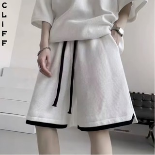 CLIFF กางเกงขาสั้นผู้ชาย แบบหลวม กีฬา ลำลอง เรียบง่าย ชุดแฟช…