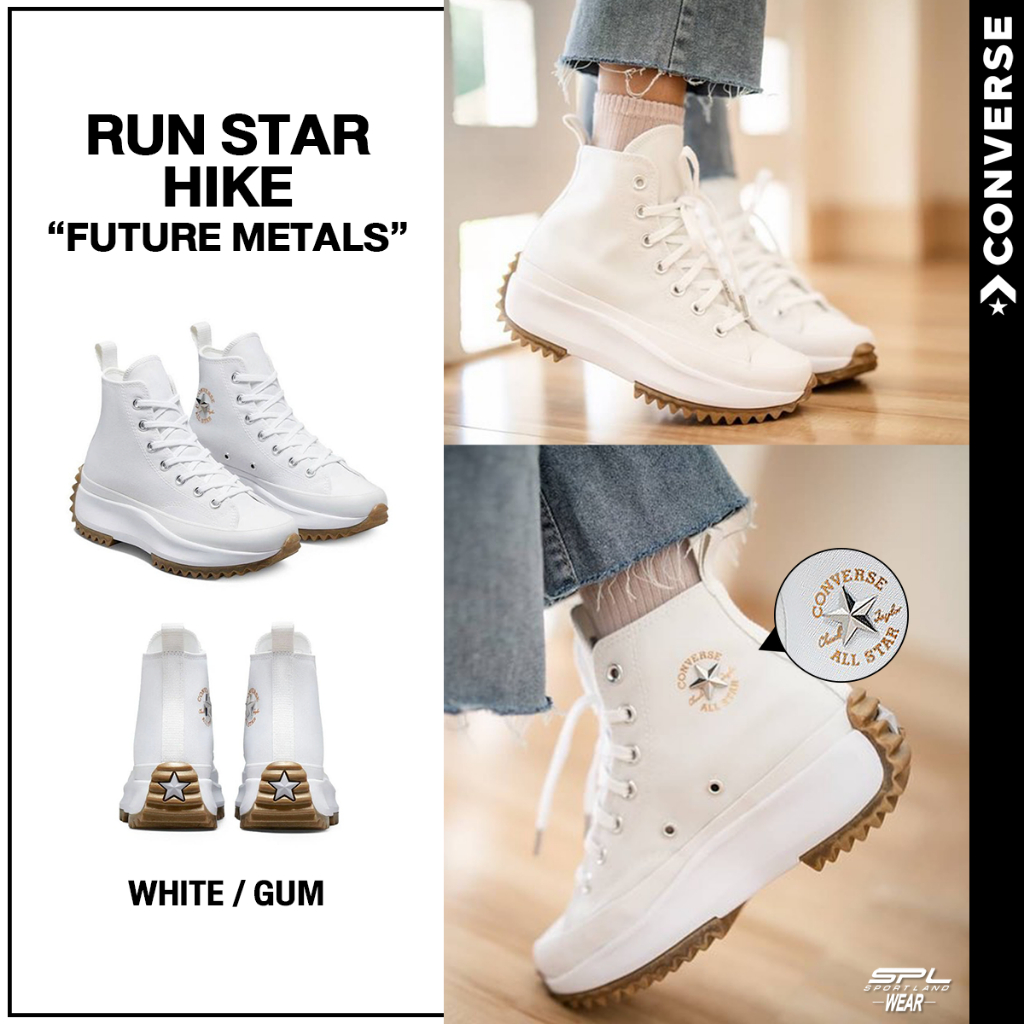 Converse คอนเวิร์ส รองเท้าผ้าใบ รองเท้าสีขาว UX Run Star Hike Future Metals HI A01312CH2WTXX (3700)