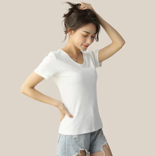 WsimpleBra | Bambi Top Shirt เสื้อยืด ผ้าบางเบา แขนสั้น มีบราในตัว เลิกใส่ชุดชั้นในและซิลิโคลปิดจุก
