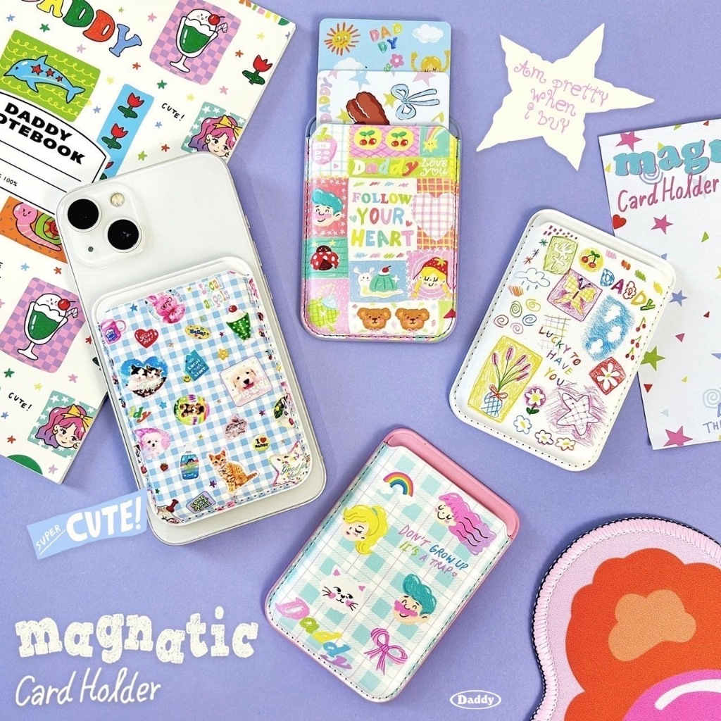 DADDY | Daddy Magnetic Card Holder การ์ดใส่บัตรติดเคสแม่เหล็ก สุดน่ารัก