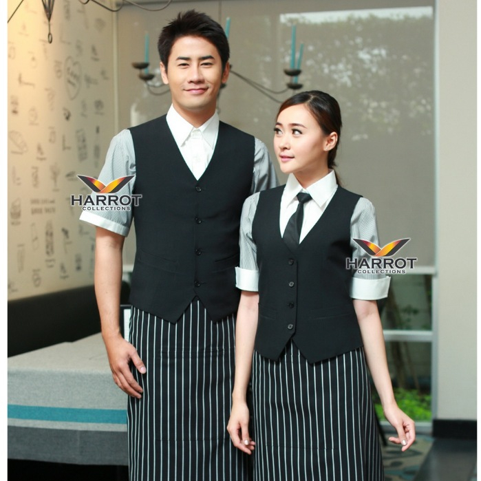 เสื้อกั๊ก สุภาพบุรุษ&สุภาพสตรี สีดำ กระดุม 4 เม็ด มีซับใน