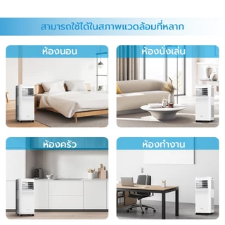Midea แอร์เคลื่อนที่ Portable Air ขนาด 7000-9000 BTU รุ่น MPPA-07CRN7/MPPA-09CRN7 เย็นเร็ว,หน้าจอแสดงผล LED,ตั้งเวลาได้