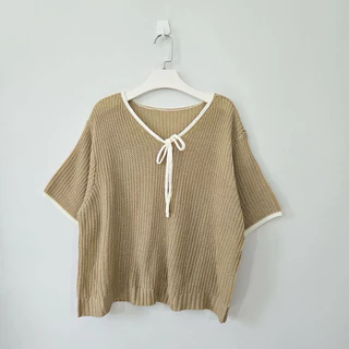 A2เสื้อไหมพรมคอวี อก40-54ผ้านิ่มใส่สบาย