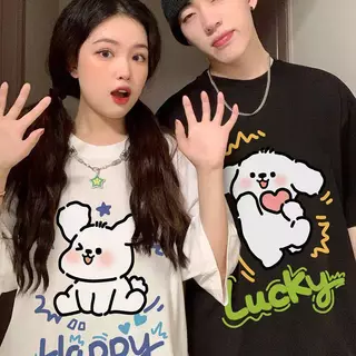 เสื้อคู่ชายหญิง แขนสั้น คอกลม ผ้านิ่มใส่สบาย ES407