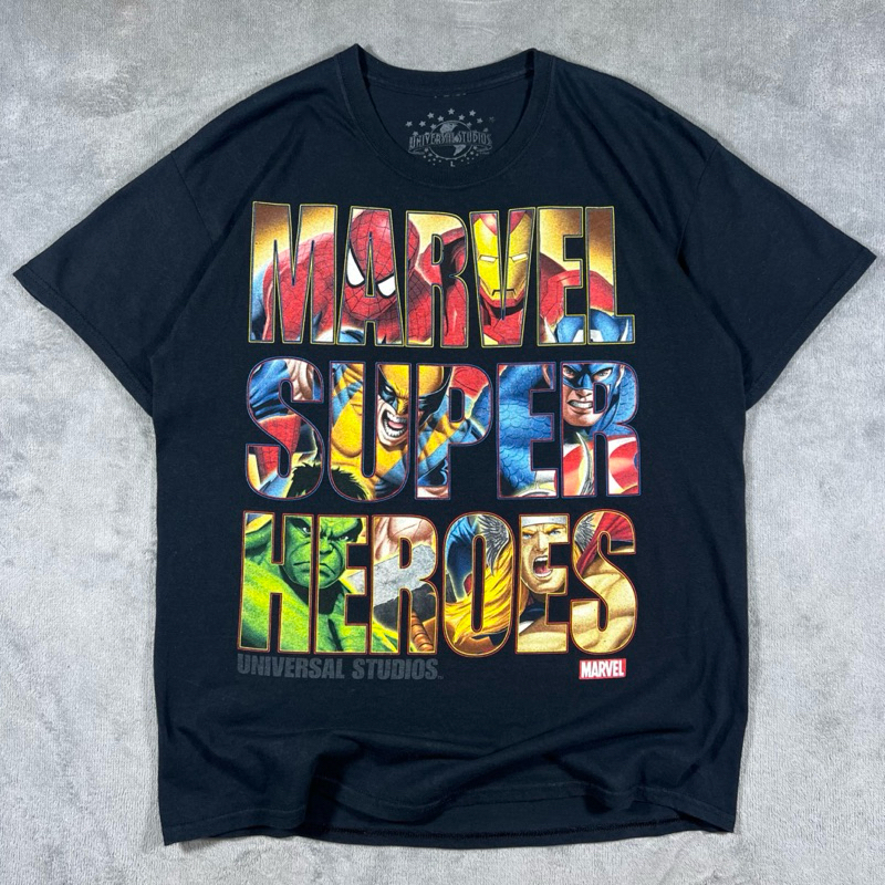 เสื้อ MARVEL : UNIVERSAL STUDIOS : MARVEL SUPER HEROES ไซส์ L