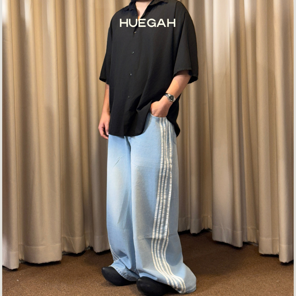 HUEGAH EXCLUSIVE Wide Denim (S-11XL) กางเกงยีนส์ขากระบอกกว้าง ไซส์ใหญ่ - รูปที่ 6