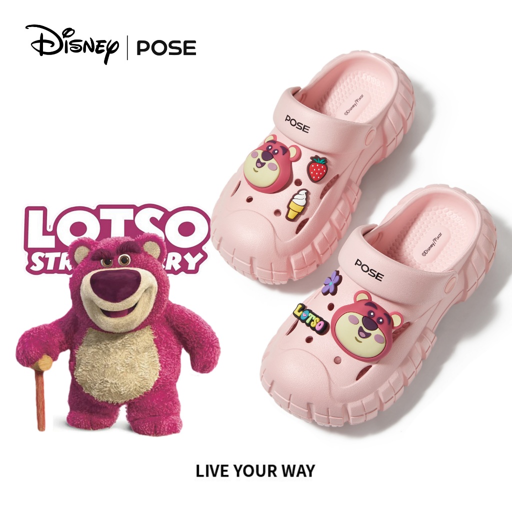【POSE Pioneer x Disney Lotso】POSE Clogs Pioneer EVAรองเท้าหัวโตานิ่มเหมือนเหยียบขี้ กันลื่นรองเท้าหัวโต พื้นหนาP2244633
