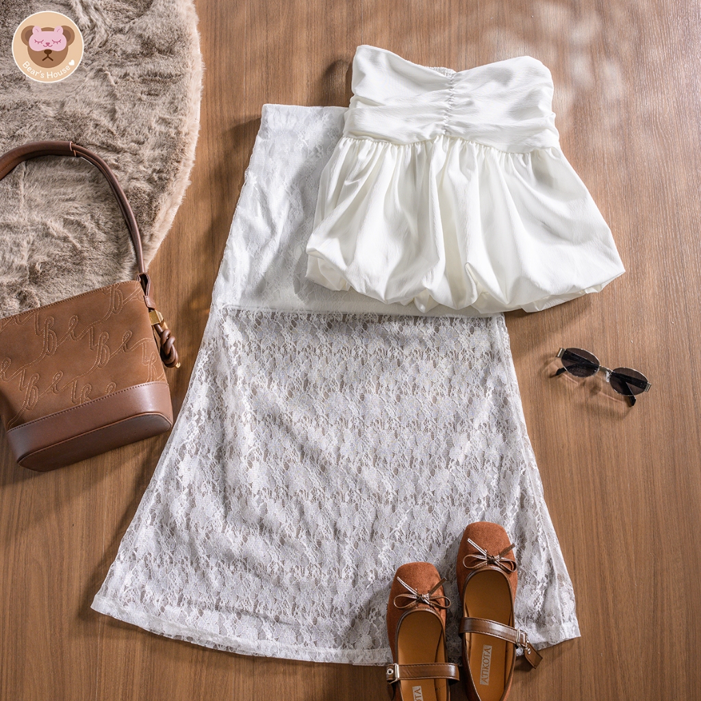 Limmer Lace Skirt  กระโปรงลูกไม้ ซีทรู มีซับใน❤️