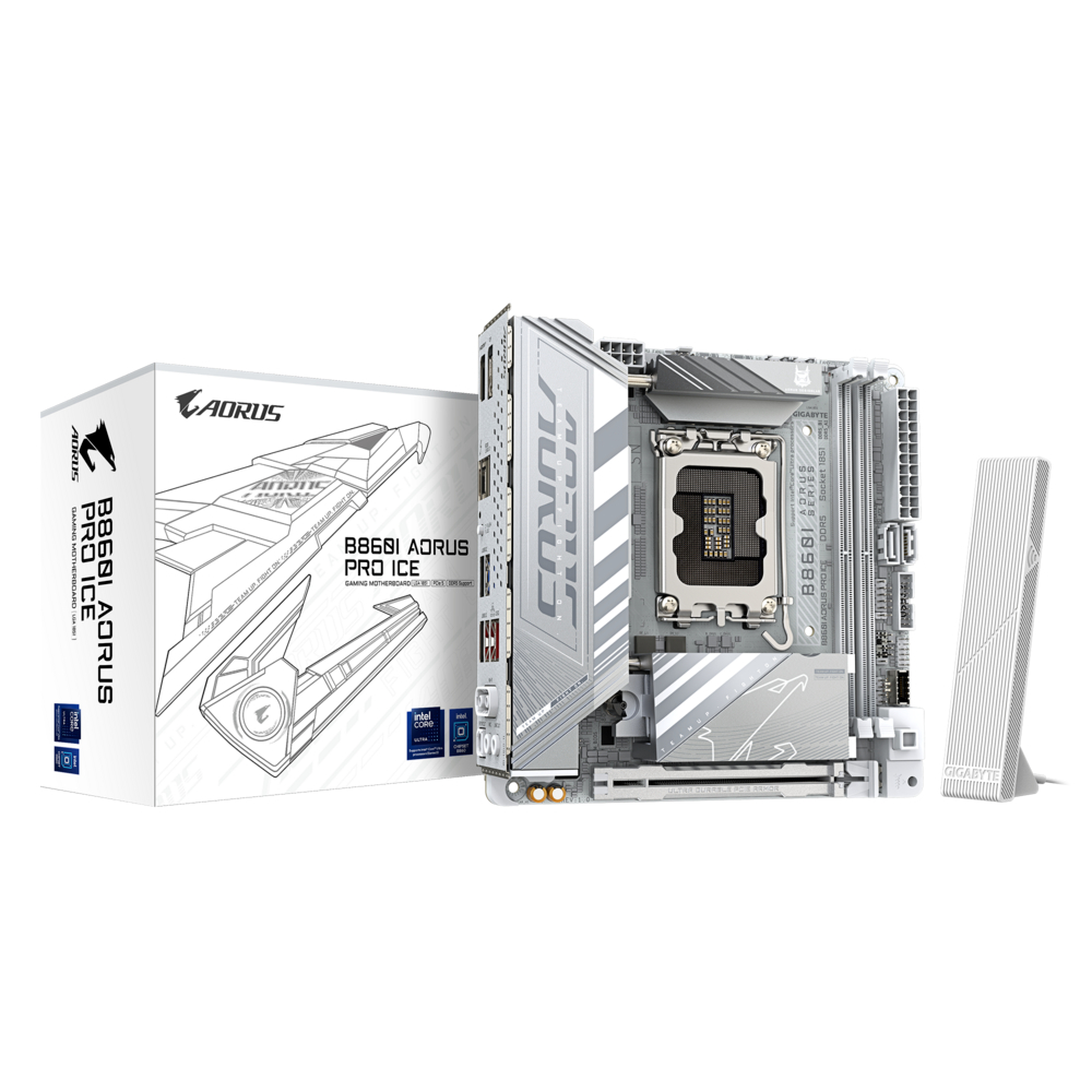 GIGABYTE B860I AORUS PRO ICE INTEL LGA1851 ITX Motherboard เมนบอร์ด