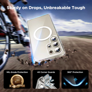 Ugreen เคส Magnetic Clear Case สําหรับ Samsung Galaxy S25 Ultra แข็งแรง บางเบา ไม่เหลือง รุ่น CA183