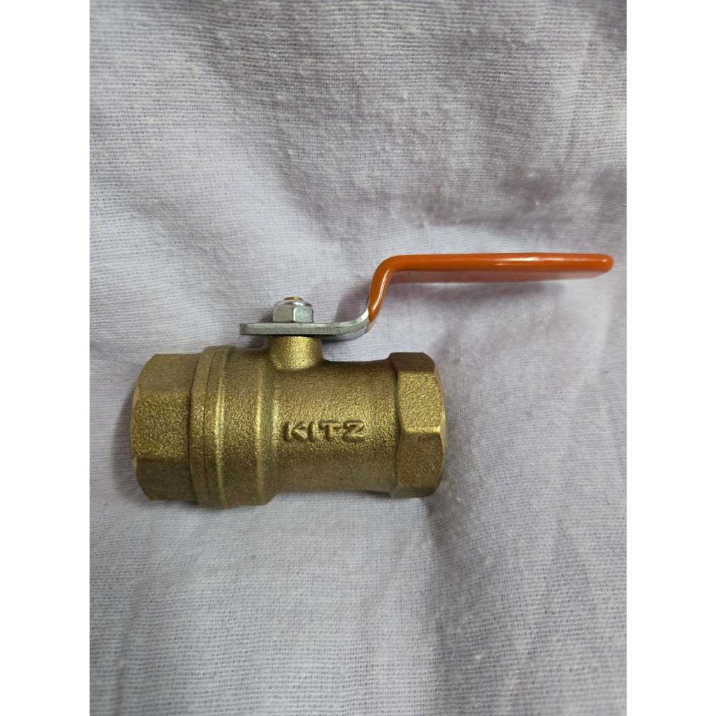 บอลวาล์วทองเหลือง KITZ วาล์วน้ำ วาล์วลม 1/2", 3/4" รุ่น T400 ก้านสีส้ม 400 WOG