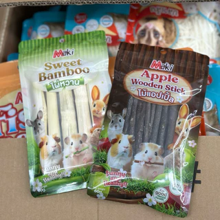 [Passorn.Pet] Maki Sweet Bamboo Apple Stick ไม้แอปเปิ้ล ไม่ไผ่หวาน กระต่าย ชินชิลล่า หนูแกสบี้ ขนาด 60 กรัม