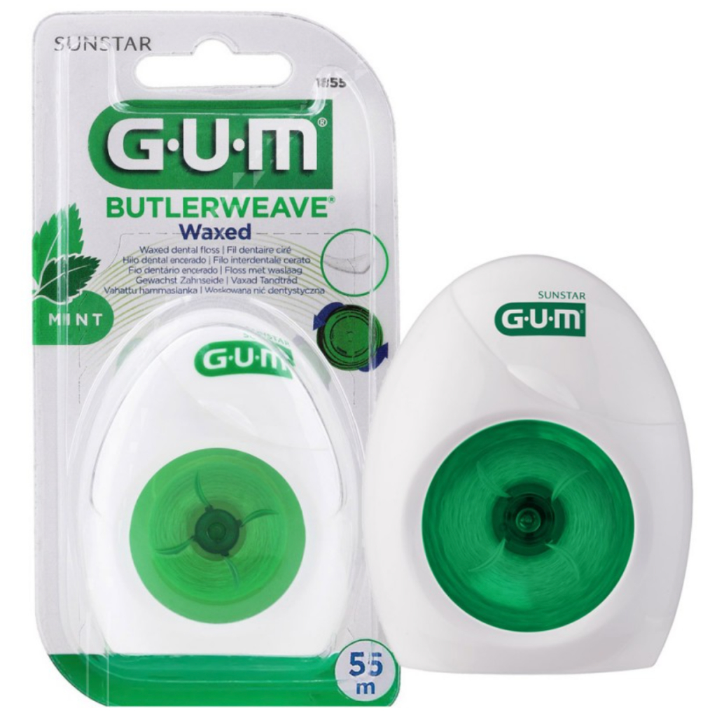 Gum Butlerweave Dental Floss (Waxed Floss) ไหมขัดฟัน 1855 บัทเลอร์ กัม เเวคซ์ วีฟ-มิ้นท์ เด็นทัลฟลอส (รุ่น 1855)