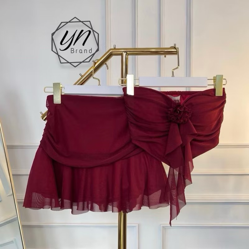 งานเซต สีแดงกุหลาบ มือ 1ป้าย YN Brands (ป้ายกระดาษหลุด)