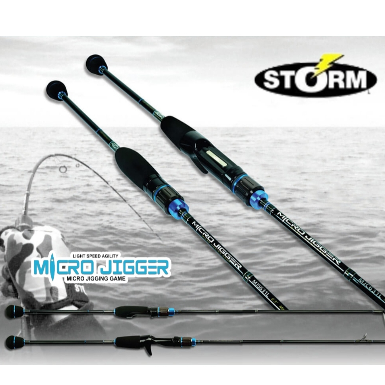 คันเบ็ด Storm Micro Jigger คัน SLJ Tip run สปินนิ่ง