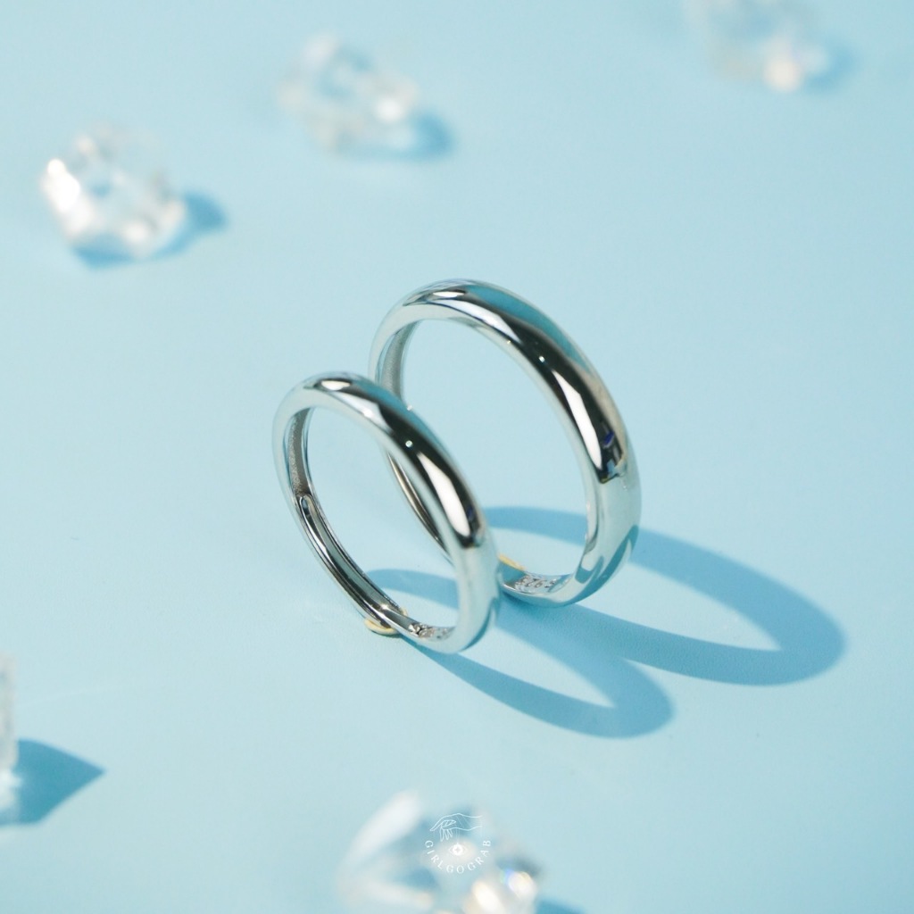 แหวนคู่เงินแท้รุ่น Harmony ปรับขนาดได้ กรุณาอ่านรายละเอียดก่อนสั่งซื้อ