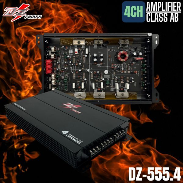 เพาเวอร์แอมป์ DZ POWER รุ่น DZ-555 4CH CLASS AB ตัวแรง ขับได้สบาย แรงๆ ไฟตกน้อยไม่กระชากไฟดี
