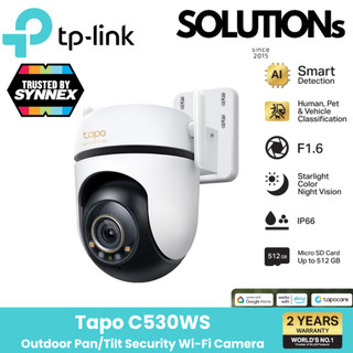 TP-Link Tapo C530WS ⚡️กล้องไวไฟ 3K 5MP⚡️ ใช้งานภายนอกIP66 Smart AIภาพสีสดใสแม้แสงน้อย 360°มุมมองแนวนอน มีไมค์และลำโพง