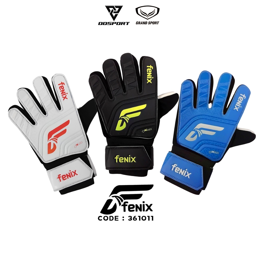 Grand Sport 361011 ถุงมือประตู แกรนด์สปอร์ต รุ่น Fenix คุณภาพดี ราคาประหยัด ไซส์ 5-10 เด็ก-ผู้ใหญ่