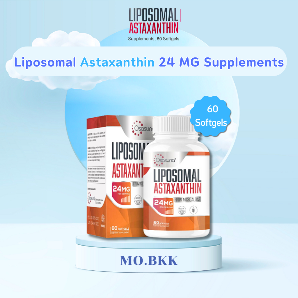 Osasuna Liposomal Astaxanthin 24 MG Supplements  60 Softgels