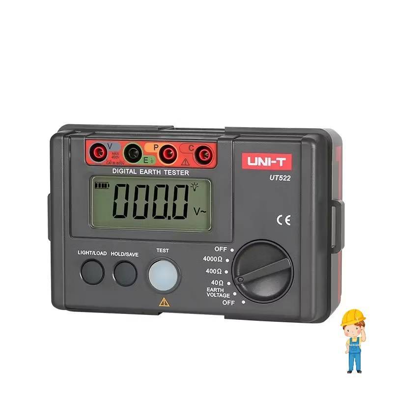 【UNI-T Original】UNI-T UT522ดิจิตอลสายดินตัวทดสอบความต้านทานLightning Rodเครื่องตรวจจับฟ้าผ่าต่ำTeste