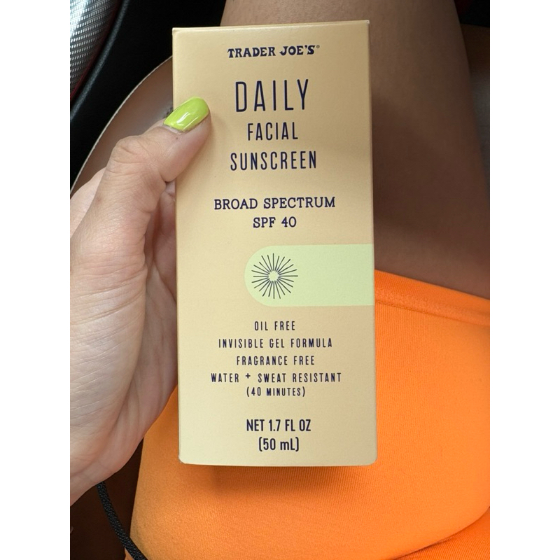 🇺🇸 facial sunscreen ของ trader’s joe SPF 40
