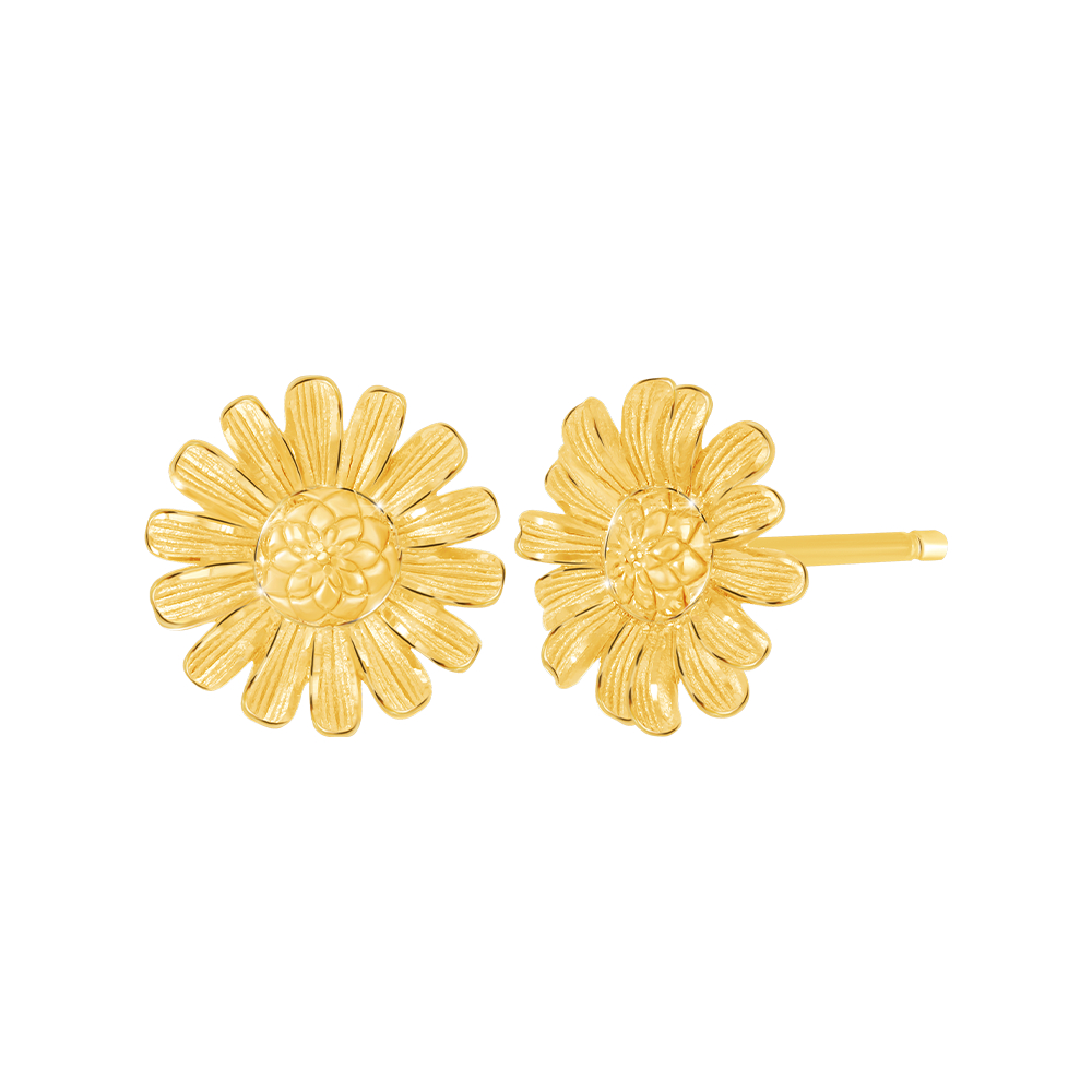 PRIMA ต่างหูทองคำ 99.9% Daisy Collection ขนาด 9X9 mm. รหัสสินค้า 111E4324-18