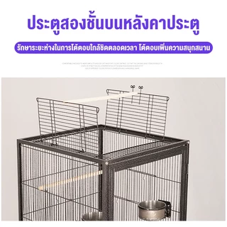 🐦กรงนก ขนาดกลาง/เล็ก กรงชูการ์ กรงกระรอก เคลือบกันสนิม ขนาด 46x46x94cm สามารถเลี้ยงได้ทุกขนาด เล็ก กลาง ได้ครบตามรูป