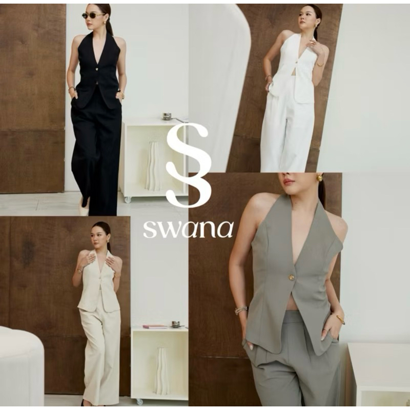 ส่งต่อ sawana เสื้อคล้องคอ+กางเกง สีเทา Xs