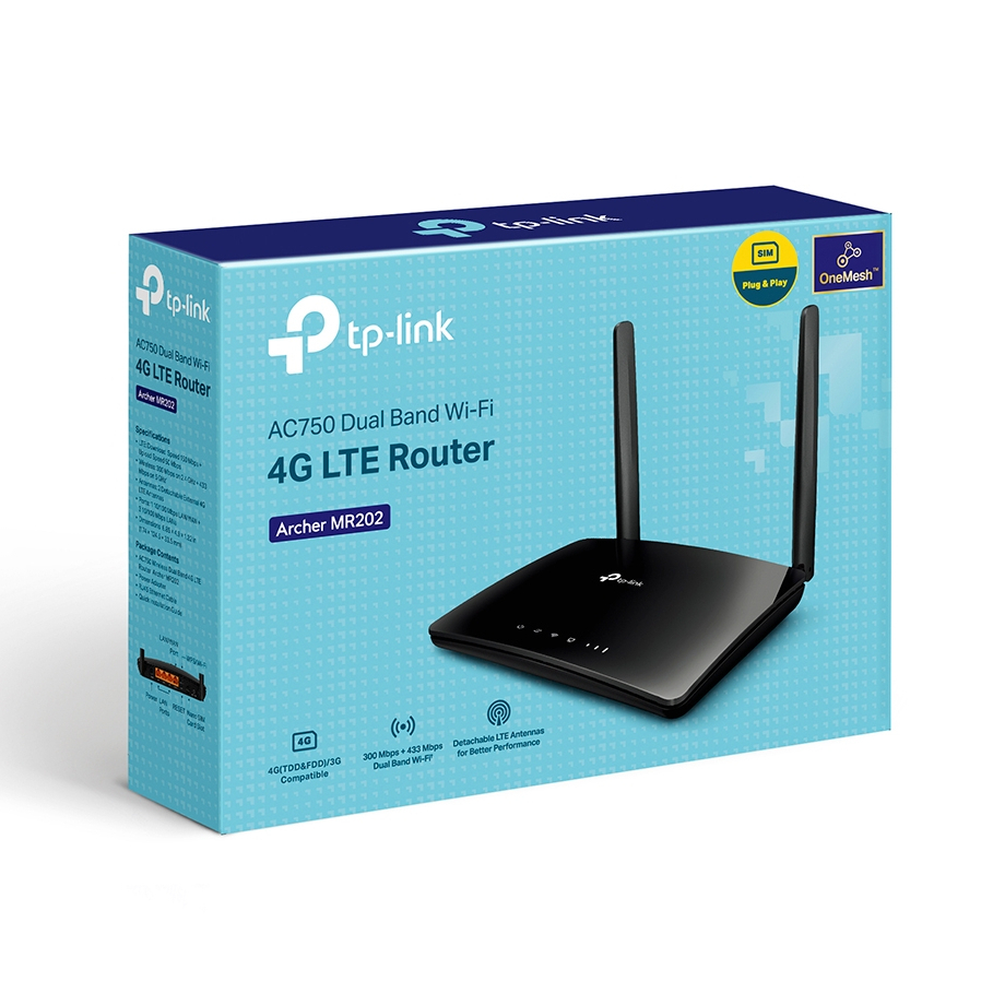 ⚡️เร้าเตอร์ใส่ซิม⚡️4G Router TP-LINK (Archer MR202) AC750 Wireless Dual Band 4G LTE Router
